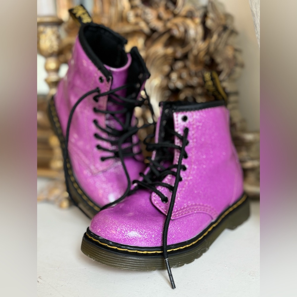 Purple - Magenta Glitter Doc Marten boots (9c)